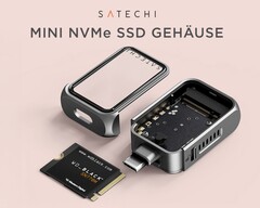 La nueva carcasa Satechi M.2 NVMe Mini SSD tiene capacidad para unidades SSD de hasta 2 TB. (Fuente de la imagen: Amazon)