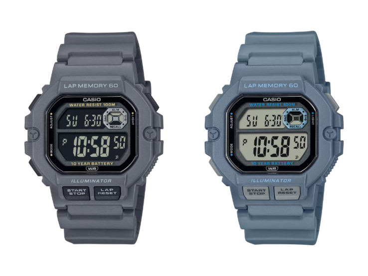 La Casio WS1400H-8BV (izquierda) comparada con la Casio WS1400H-2AV (derecha). (Fuente de la imagen: Casio)