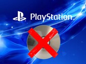 El logotipo de PlayStation que se ve encima del disco de la PS5