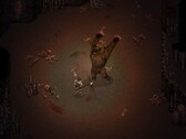Una imagen que muestra una pelea contra un oso en Drova - Forsaken Kin, ahora con un 50% de descuento.