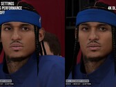 Diferencia visual en la representación de los caracteres en NBA 2K27 con y sin DLSS 5.