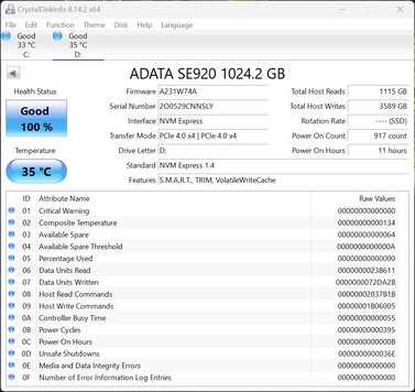 ADATA SE920 funciona con PCIe 4.0 x4