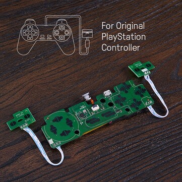 El Mod Kit PCB encaja en el chasis del mando original de PlayStation. (Fuente de la imagen: 8BitDo)