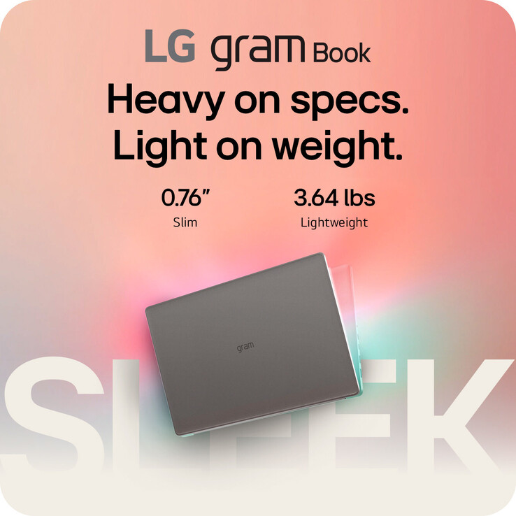 El LG Gram Book pesa 1,7 Kg (3,64 lbs) (Fuente de la imagen: LG)