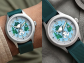 El logotipo de Timex se ha desplazado hacia abajo y a la izquierda, probablemente para dejar más espacio a la ilustración.