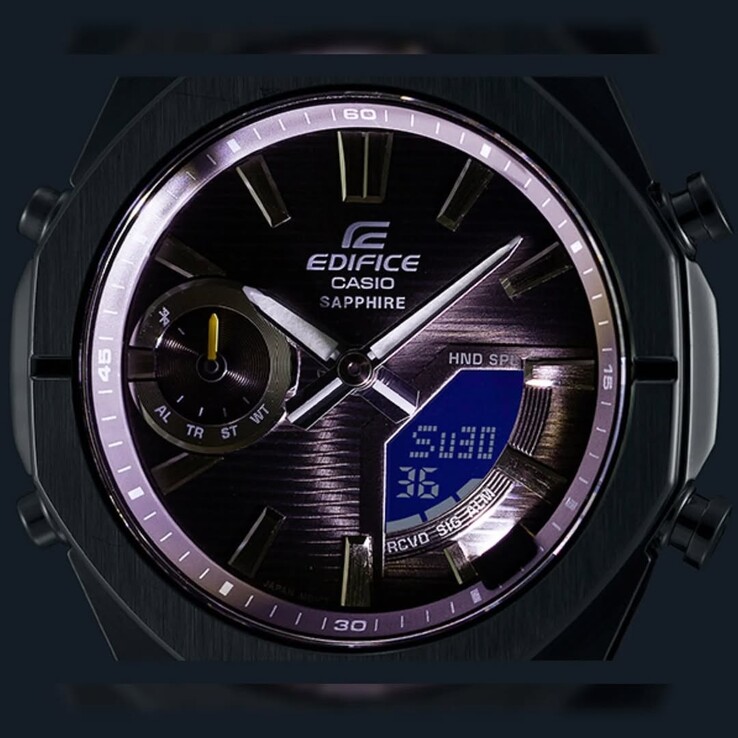 Los modelos Casio Edifice ECB-S100D disponen de Super Iluminador LED. (Fuente de la imagen: @geesgshock)