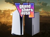 El logotipo de GTA 6 aparece sobre las consolas PS5 y Xbox