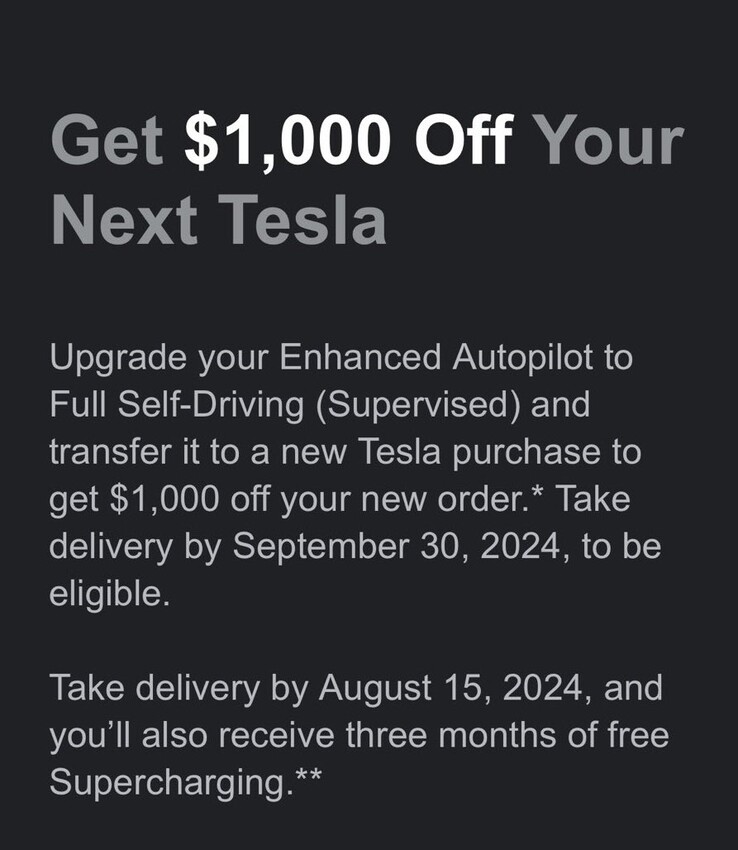 Promoción de 1.000 dólares de descuento de Tesla