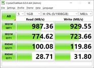 USB-A trasero (10 Gb/s, Alienware 13, MAC): Crystaldiskmark 8