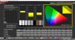 CalMAN ColorChecker (Perfil: P3, Espacio de color: P3)