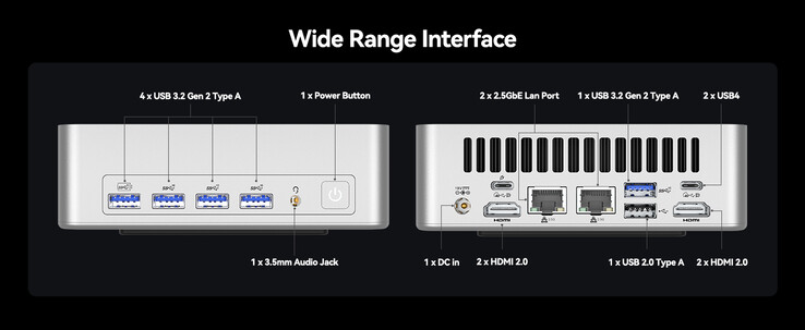 La XT1 cuenta con versátiles opciones de conectividad (Fuente de la imagen: Geekom)