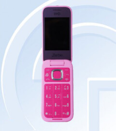 Se espera que el próximo teléfono plegable de HMD Global sólo esté disponible en una única opción de color &quot;rosa Barbie&quot;. (Fuente de la imagen: TENAA vía GSMArena)