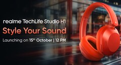 El Techlife Studio H1 en colorway Crimson Beats (Fuente de la imagen: Realme)