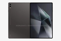 Samsung Galaxy Tab S10 Ultra render 3 (Fuente de la imagen: @Onleaks x @AndroidHeadline)