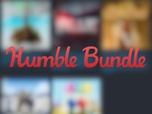Logotipo de Humble Bundle superpuesto sobre un fondo borroso