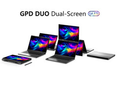 Parece que el GPD Duo contiene mucho hardware dentro de un factor de forma relativamente pequeño. (Fuente de la imagen: GPD)