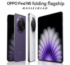 El Oppo Find N5 estará disponible en colores negro satinado, blanco jade y púrpura crepúsculo en China (Fuente de la imagen: Oppo)