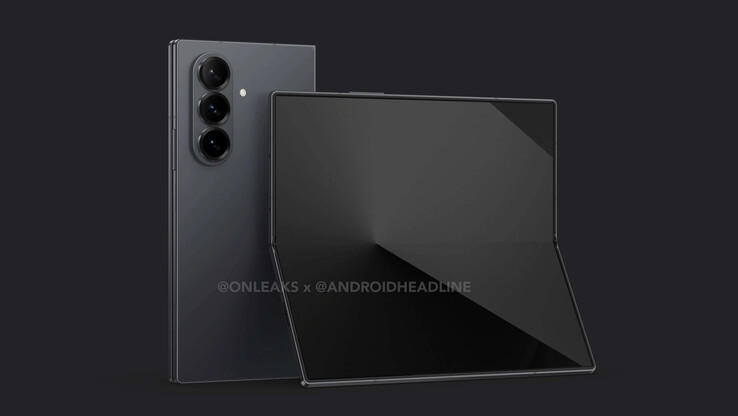 Se espera que el Galaxy Z Fold7 mantenga la tecnología de cámara bajo la pantalla. (Fuente de la imagen: OnLeaks &amp; Android Headlines)