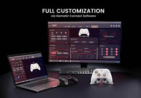 El software GameSir Connect permite a los usuarios personalizar las funciones del Cyclone 2. (Fuente de la imagen: GameSir)