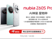 El Nubia Z60S Pro tendrá probablemente una batería de 5100 mAh y funciones de IA, según la imagen promocional. (Fuente: ITHome)