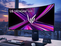 La UltraGear OLED 45GX950A tiene una curvatura 800R. (Fuente de la imagen: LG)