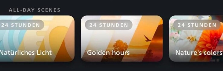 Captura de pantalla de usuario de las nuevas escenas de Philips Hue para todo el día. (Fuente de la imagen: Hueblog.de)