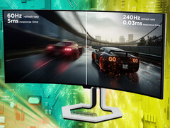 El monitor para juegos Legion Pro 34WD-10 parece basarse en un panel WOLED de LG Display. (Fuente de la imagen: Lenovo - editado)