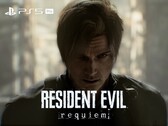Banner de Resident Evil Requiem con el logotipo de Leon y PS5 Pro