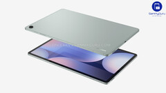 Un render de &quot;Galaxy Tab S10 FE+&quot;. (Fuente de la imagen: OnLeaks x SammyGuru)