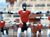 Robots de Unitree durante una actuación coreografiada