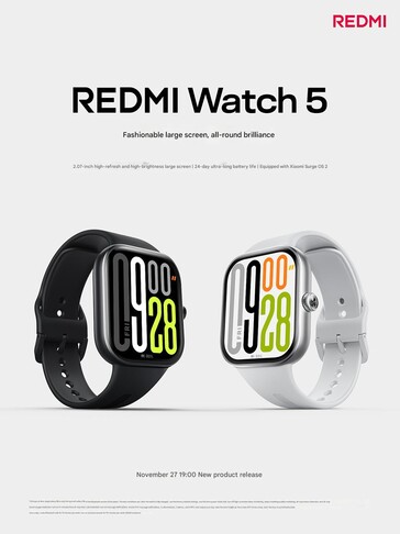 Redmi Watch 5 teaser (Fuente de la imagen: Redmi - machine translated)