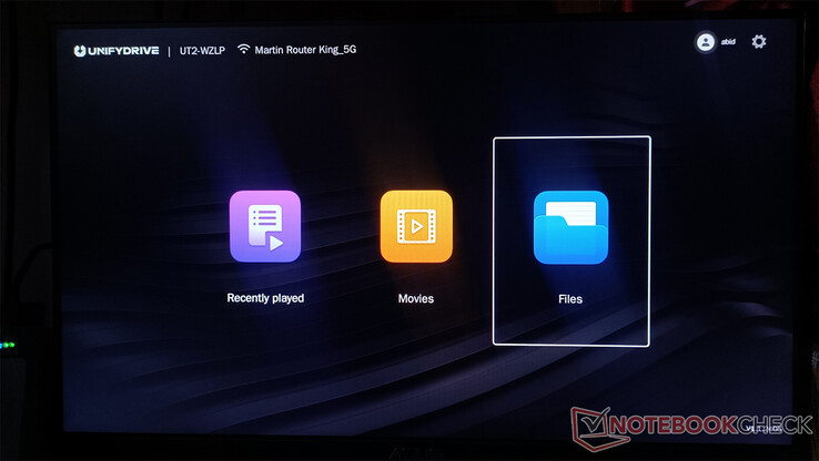 Interfaz de salida de pantalla del UnifyDrive UT2 (Fuente de la imagen: Notebookcheck)