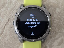 Asistente de voz del smartwatch Garmin Fenix 8 (Fuente de la imagen: Marcus Herbrich)