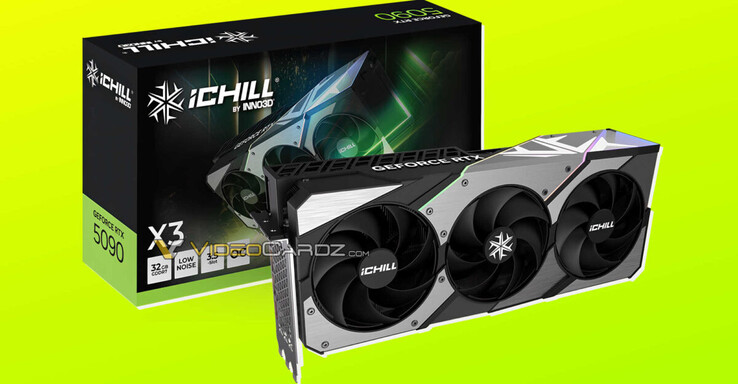 Caja de venta de Inno3D Nvidia GeForce RTX 5090 (fuente de la imagen: Videocardz)