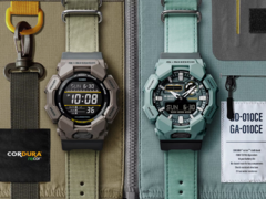 Ambos modelos Casio G-Shock incorporan correas fabricadas con materiales reciclables y teñidas con color natural. (Fuente de la imagen: Casio)