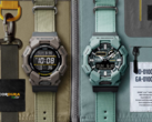 Ambos modelos Casio G-Shock incorporan correas fabricadas con materiales reciclables y teñidas con color natural. (Fuente de la imagen: Casio)