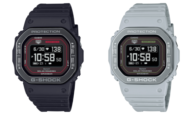 Los relojes Casio DWH5600MB1A4 (izquierda) y DWH5600MB8A9 (derecha). (Fuente de la imagen: Casio)(Fuente de la imagen: Casio)