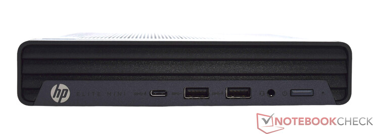 Frontal: USB Tipo-C 20 Gbit/s, 2x USB Tipo-A 10 Gbit/s, audio de 3,5 mm