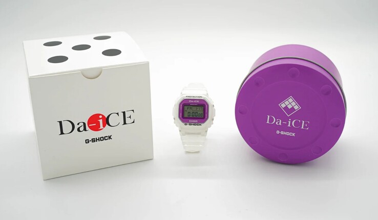 Embalaje personalizado para el próximo reloj de la colaboración Casio x Da-iCE. (Fuente de la imagen: Great G-Shock World)