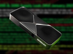 La RTX 5090 y la RTX 5080 cuentan con 32 y 16 GB de memoria GDDR7, respectivamente. (Fuente de la imagen: Nvidia, La ley de Moore ha muerto, editado)