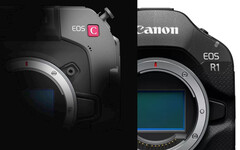 La anunciada cámara de cine de Canon parece que presenta algunas actualizaciones similares a la EOS R1. (Fuente de la imagen: Canon - editado)