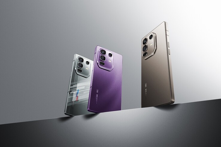 El Infinix Note 50 Pro+ 5G estará disponible en gris titanio, morado encantado y Racing Edition (Fuente de la imagen: Infinix)