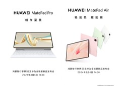 Ha aparecido en Internet nueva información sobre el Huawei MatePad Air y el MatePad Pro (fuente de la imagen: Huawei)