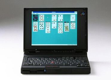 Un IBM ThinkPad de los años 90 (fuente de la imagen: richardsapperdesign.com)