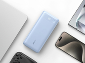 Power Bank de Anker (20K, 87W, cable USB-C integrado) en azul brumoso