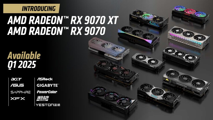 AMD Radeon RX 9070 XT y RX 9070 estarán disponibles en varios AiB (Fuente de la imagen: AMD)