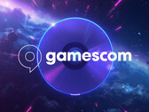 Logotipo de la Gamescom sobre un disco de PS5