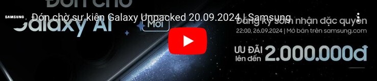 Miniatura del vídeo teaser del Galaxy S24 FE, ahora eliminado. (Fuente de la imagen: Samsung Vietnam)