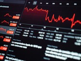 Un panel de control digital del mercado de valores que muestra el seguimiento financiero.