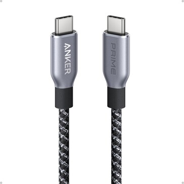 El cable Anker Prime USB-C a USB-C (240 W, trenzado reciclado). (Fuente de la imagen: Anker)